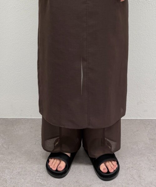 LOUNGEDRESS(ラウンジドレス)の「【JAPAN MADE】シアーノースリワンピース(ワンピース・レディース・ブラウン/ブラック・FREE)」の21枚目の写真