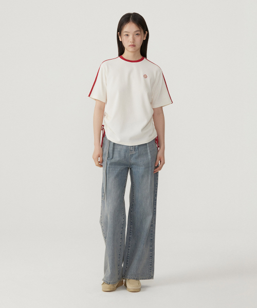 COVERNAT WOMAN(カバーナットウーマン)の「ウーマンシャーリングワッフルTシャツアイボリー(Tシャツ/カットソー・レディース・その他・WM/WS)」の4枚目の写真