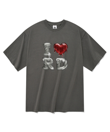メルティングダウンラブ 半袖Tシャツ グレー