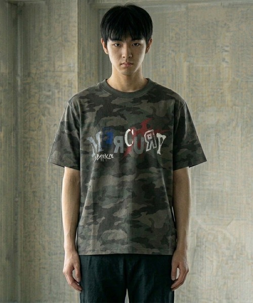 BENDER TOKYO(ベンダートウキョウ)の「ピグメント加工 ロゴプリント ショート丈 クルーネックTシャツ ユニセックス(Tシャツ/カットソー・メンズ・アイボリー/ブラック/カモフラージュ・M/L/S)」の5枚目の写真