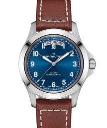 HAMILTON [ハミルトン] 腕時計 Khaki Field （カーキ フィールド） King キング 40MM ブルー×ブラウン