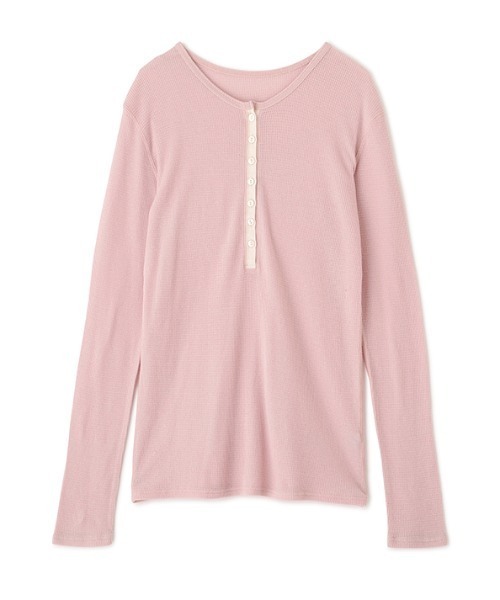 ETRE TOKYO(エトレトウキョウ)の「【先行予約/ZOZO限定カラー】シアーワッフルヘンリーネックプルオーバー(Tシャツ/カットソー・レディース・アイボリー/ブラック/グレー/ホワイト/ピンク・FREE)」の6枚目の写真