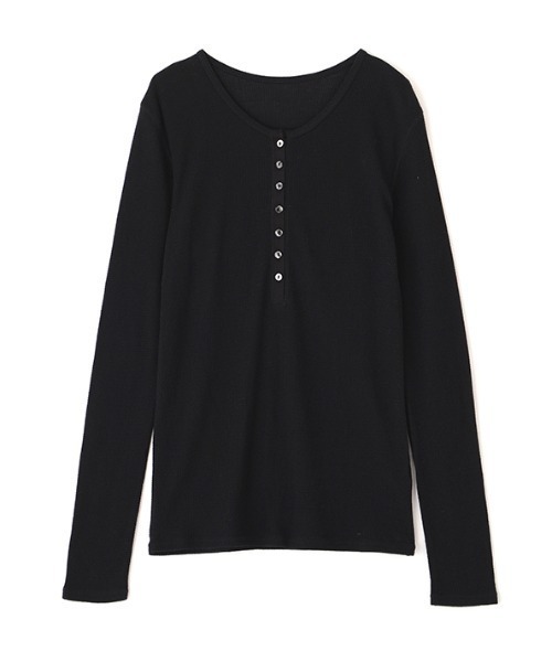 ETRE TOKYO(エトレトウキョウ)の「【先行予約/ZOZO限定カラー】シアーワッフルヘンリーネックプルオーバー(Tシャツ/カットソー・レディース・アイボリー/ブラック/グレー/ホワイト/ピンク・FREE)」の8枚目の写真