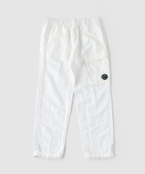 C.P. COMPANY(シーピーカンパニー)の「C.P.Company / シーピーカンパニー PT CARGO PANT IN COTTON/LINEN(カーゴパンツ・メンズ・ホワイト/ブラック/グレー・48/46/44)」の2枚目の写真