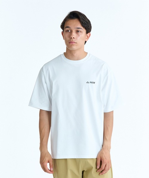 REEF(リーフ)の「REEF 1POINT LOGO RASH SS T ラッシュTシャツ / 別売りセットアップ対応【2026年春夏モデル】/リーフ水陸両用uvカットストレッチラッシュTシャツ(Tシャツ/カットソー・メンズ・ホワイト/ブラック/カーキ・MEDIUM/X-LARGE/LARGE/SMALL)」の2枚目の写真