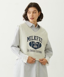 MILKFED. | COLLEGE LOGO V-NECK SWEAT VEST(ベスト)