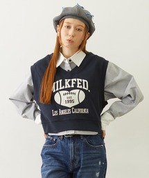 COLLEGE LOGO V-NECK SWEAT VEST