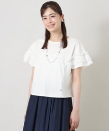 【ご専用・おまとめ】TOBECHIC パール半袖カットソー 40 TO BE CHIC - TO BE CHIC(トゥービーシック) 長袖カットソー サイズ40