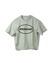 PRINOAR（プリノア）の「サークルロゴセミクロップ半袖Tシャツ - メドウミスト（Tシャツ/カットソー）」