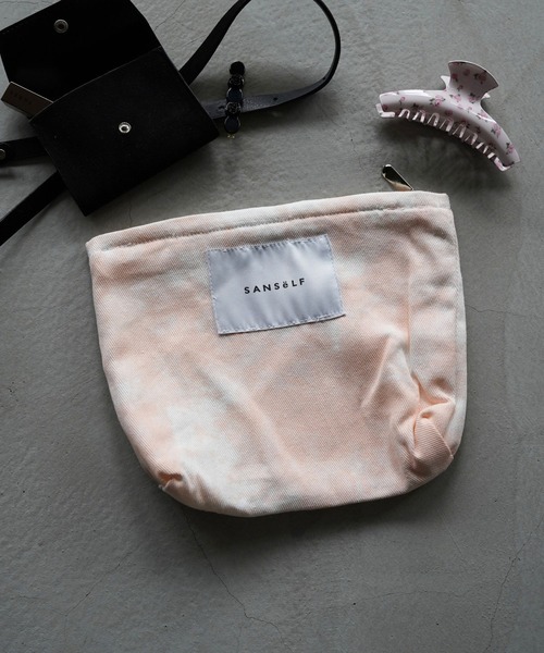 SANSeLF(サンセルフ)の「【SANSeLF】タイダイキャンバスポーチ saa26s083(ポーチ・レディース・ピンク/ブラック/グリーン・FREE)」の9枚目の写真