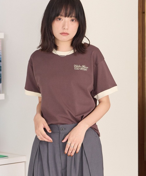 PBLIM(ページボーイリム)の「《UNISEX》ピタットリンガーT(Tシャツ/カットソー・レディース・ブラウン/チャコールグレー・FREE)」の1枚目の写真