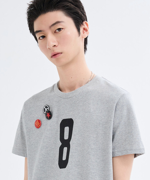 LEIRE（ルアール）の「ヴィンテージナンバープリンティングTシャツ[グレー]（Tシャツ/カットソー・メンズ・その他・LARGE/X-LARGE/MEDIUM）」の4枚目の写真