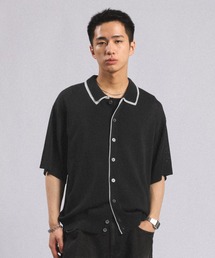 RAGEBLUE | COLOR BLOCK KNIT SHIRT/バイカラーニットシャツ(Tシャツ/カットソー)