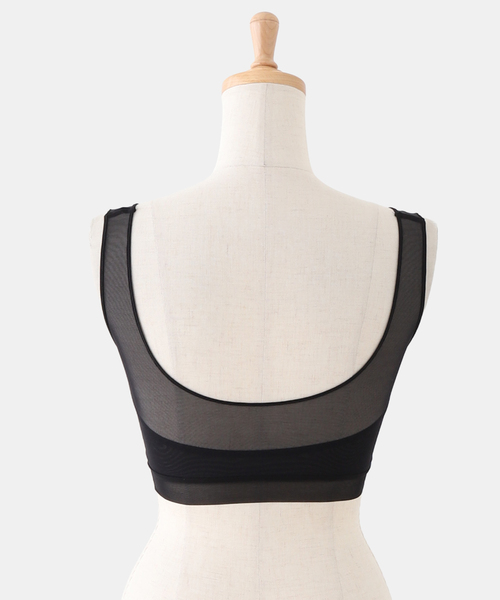 NICENICE MOMENT（ナイスナイスモーメント）の「《追加》NICENICE MOMENT ナイスナイスモーメント MESH ブラ タンク NMM3-25S-012（その他アンダーウェア/インナー・レディース・ブラック/アイボリー・MEDIUM/SMALL）」の6枚目の写真