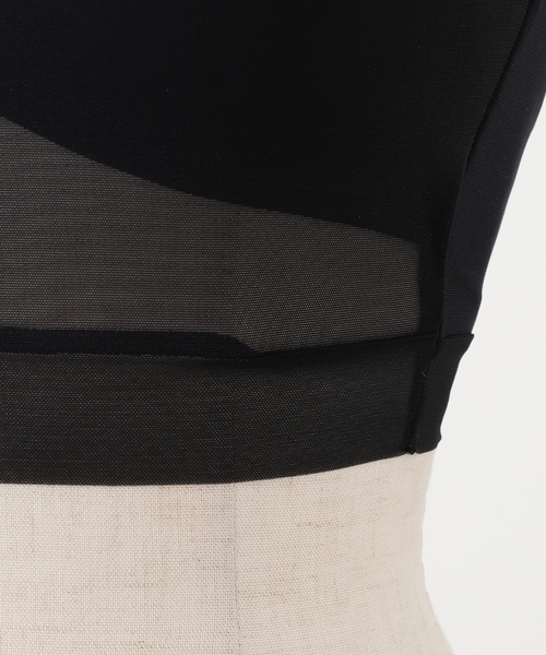 NICENICE MOMENT（ナイスナイスモーメント）の「《追加》NICENICE MOMENT ナイスナイスモーメント MESH ブラ タンク NMM3-25S-012（その他アンダーウェア/インナー・レディース・ブラック/アイボリー・MEDIUM/SMALL）」の8枚目の写真