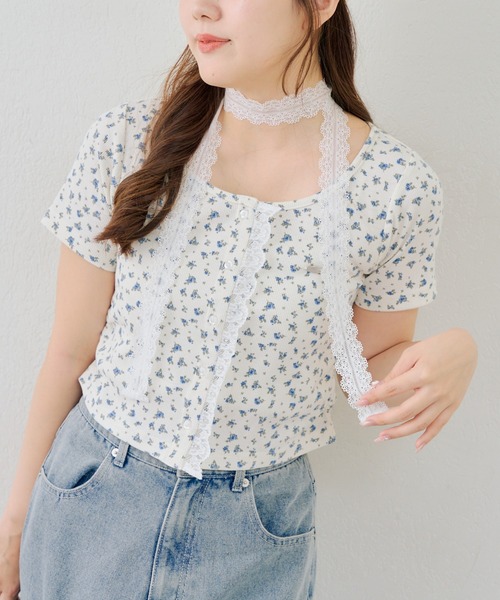 continuer de NICE CLAUP(コンティニューデナイスクラップ)の「裾ドロストレーストップス(Tシャツ/カットソー・レディース・その他11/ドット/ブラック/その他12・FREE)」の3枚目の写真