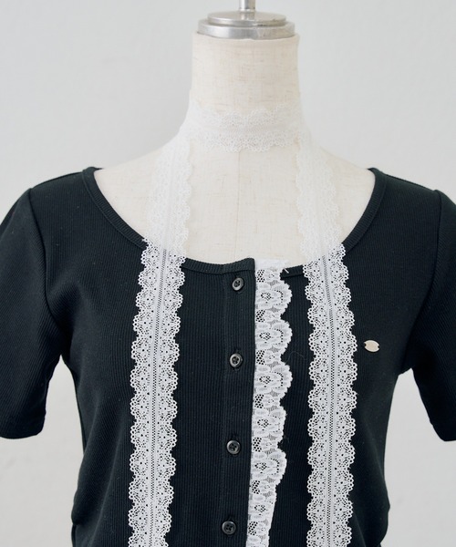 continuer de NICE CLAUP(コンティニューデナイスクラップ)の「裾ドロストレーストップス(Tシャツ/カットソー・レディース・その他11/ドット/ブラック/その他12・FREE)」の13枚目の写真