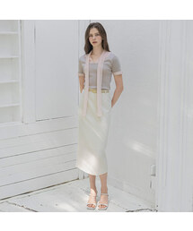 Pencil Long Ivory Skirt