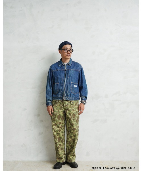 WAIPER.inc（ワイパーインク）の「WAIPER.inc 米軍 1940's U.S.M.C. P-44 HBT モンキーパンツ ダックハンターカモ【WP1146】（カーゴパンツ・メンズ・カモフラージュ・XXL/XL/L/M）」の5枚目の写真