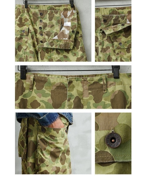 WAIPER.inc（ワイパーインク）の「WAIPER.inc 米軍 1940's U.S.M.C. P-44 HBT モンキーパンツ ダックハンターカモ【WP1146】（カーゴパンツ・メンズ・カモフラージュ・XXL/XL/L/M）」の14枚目の写真