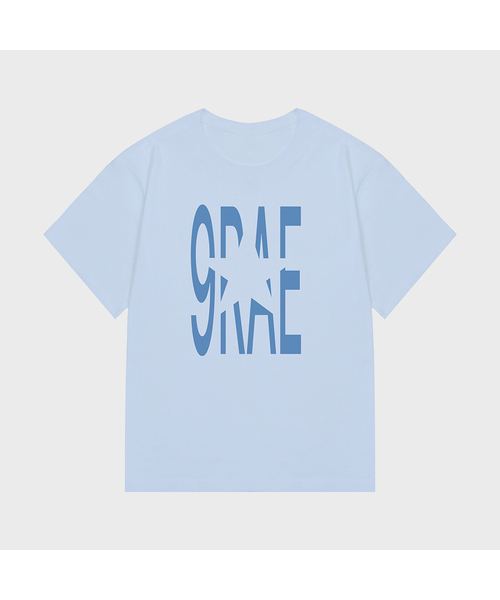 GRAVER（グレーバー）の「[ユニセックス]9RAE STAR 半袖Tシャツ_4カラー（Tシャツ/カットソー・レディース・イエロー/ホワイト/ホワイト×ピンク/スカイブルー/ライム/ブラック・X-SMALL/SMALL/MEDIUM/LARGE）」の6枚目の写真