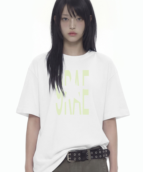 GRAVER（グレーバー）の「[ユニセックス]9RAE STAR 半袖Tシャツ_4カラー（Tシャツ/カットソー・レディース・イエロー/ホワイト/ホワイト×ピンク/スカイブルー/ライム/ブラック・X-SMALL/SMALL/MEDIUM/LARGE）」の10枚目の写真