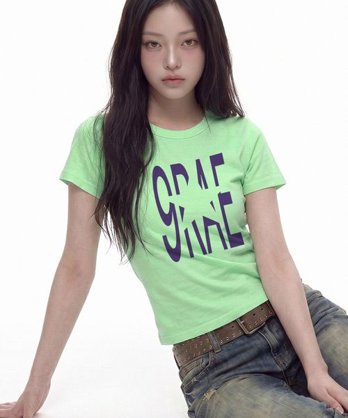 GRAVER（グレーバー）の「[ユニセックス]9RAE STAR 半袖Tシャツ_4カラー（Tシャツ/カットソー・レディース・イエロー/ホワイト/ホワイト×ピンク/スカイブルー/ライム/ブラック・X-SMALL/SMALL/MEDIUM/LARGE）」の13枚目の写真