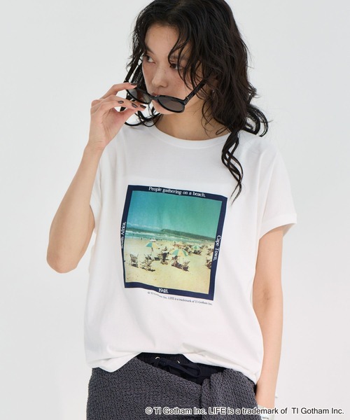 BARNYARDSTORM(バンヤードストーム)の「【別注】LIFE PICTURE COLLECTION / BEACH フォトT【布施さえさんYouTube紹介アイテム】(Tシャツ/カットソー・レディース・ホワイト・FREE)」の2枚目の写真