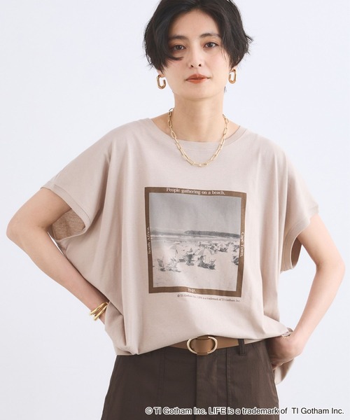 BARNYARDSTORM（バンヤードストーム）の「【別注】LIFE PICTURE COLLECTION / BEACH フォトT（Tシャツ/カットソー・レディース・ホワイト/ベージュ・FREE）」の12枚目の写真
