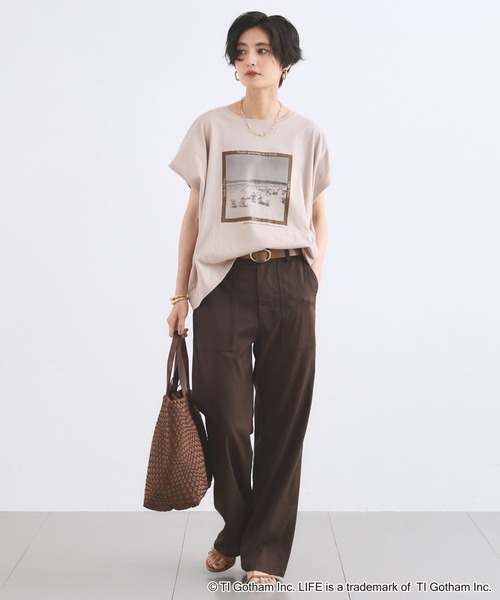 BARNYARDSTORM（バンヤードストーム）の「【別注】LIFE PICTURE COLLECTION / BEACH フォトT（Tシャツ/カットソー・レディース・ホワイト/ベージュ・FREE）」の17枚目の写真
