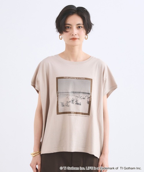 BARNYARDSTORM（バンヤードストーム）の「【別注】LIFE PICTURE COLLECTION / BEACH フォトT（Tシャツ/カットソー・レディース・ホワイト/ベージュ・FREE）」の21枚目の写真