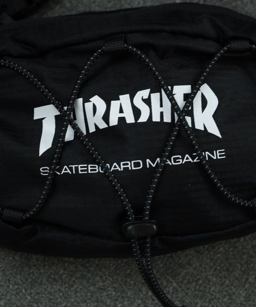 THRASHER(スラッシャー)の「THRASHER ボトルホルダー付き ボディバッグ ウエストバッグ BAG 男女兼用(ボディバッグ/ウエストポーチ・メンズ・ブラック・FREE)」の9枚目の写真