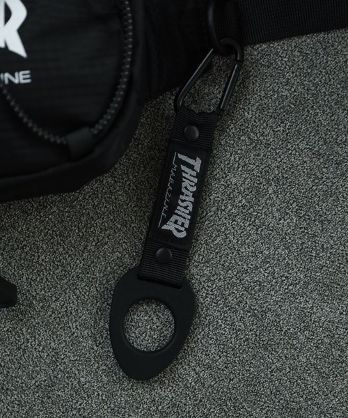 THRASHER(スラッシャー)の「THRASHER ボトルホルダー付き ボディバッグ ウエストバッグ BAG 男女兼用(ボディバッグ/ウエストポーチ・メンズ・ブラック・FREE)」の10枚目の写真