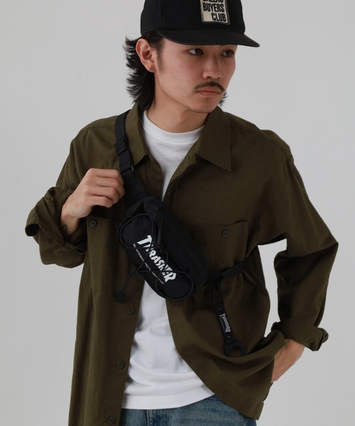 THRASHER(スラッシャー)の「THRASHER ボトルホルダー付き ボディバッグ ウエストバッグ BAG 男女兼用(ボディバッグ/ウエストポーチ・メンズ・ブラック・FREE)」の15枚目の写真
