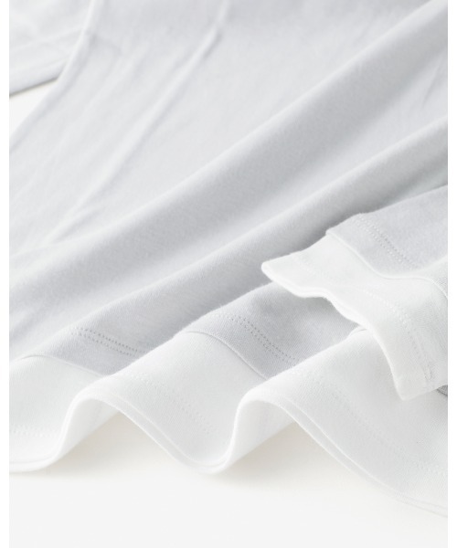 DoCLASSE( ドゥクラッセ)の「コットンガーゼ・配色クルーネック/長袖(Tシャツ/カットソー・レディース・チャコール/カーキ/ライトグレー/ピーコックグリーン系/ブルーグレー/ライトピンク/グレー・L/M/S)」の16枚目の写真