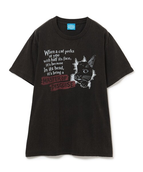 mmts(マミタス)の「HALF CAT Tシャツ 旅行 レイヤード 洗濯可能 主役トップス ライブ 猫(Tシャツ/カットソー・レディース・ブラック・XL/L/M/S)」の10枚目の写真