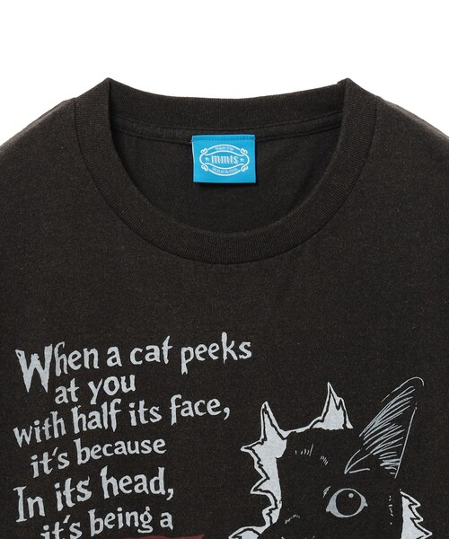 mmts(マミタス)の「HALF CAT Tシャツ 旅行 レイヤード 洗濯可能 主役トップス ライブ 猫(Tシャツ/カットソー・レディース・ブラック・XL/L/M/S)」の11枚目の写真