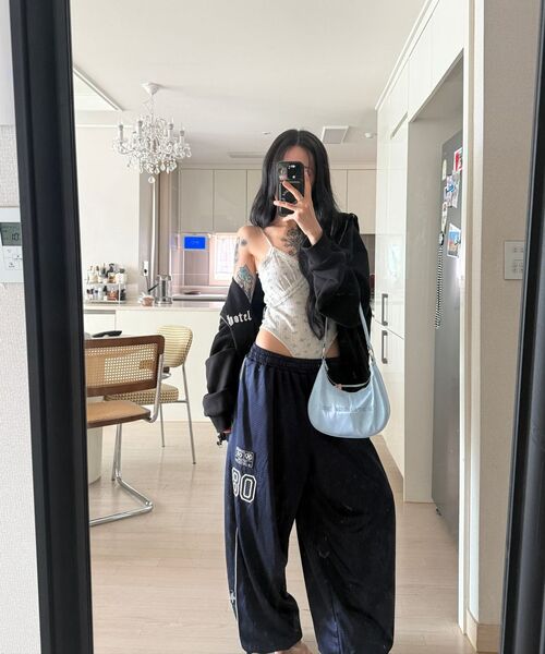 THE MYSTERIOUS HOTEL（ザミステリアスホテル）の「PATCH MESH PANTS [NAVY]（スウェットパンツ・レディース・その他・FREE）」の10枚目の写真