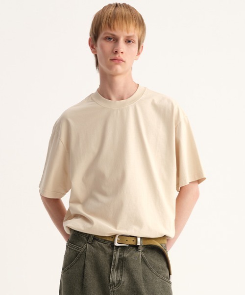 MODE COMMUTER(モードコミューター)の「Washed Jersey Crew Neck T-Shirt(Tシャツ/カットソー・メンズ・ベージュ/ブラウン・SMALL/MEDIUM/LARGE)」の2枚目の写真