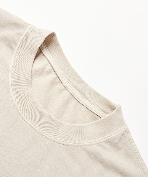 MODE COMMUTER(モードコミューター)の「Washed Jersey Crew Neck T-Shirt(Tシャツ/カットソー・メンズ・ベージュ/ブラウン・SMALL/MEDIUM/LARGE)」の7枚目の写真