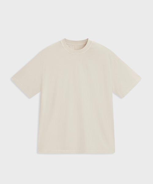 MODE COMMUTER(モードコミューター)の「Washed Jersey Crew Neck T-Shirt(Tシャツ/カットソー・メンズ・ベージュ/ブラウン・SMALL/MEDIUM/LARGE)」の5枚目の写真