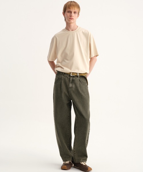 MODE COMMUTER(モードコミューター)の「Washed Jersey Crew Neck T-Shirt(Tシャツ/カットソー・メンズ・ベージュ/ブラウン・SMALL/MEDIUM/LARGE)」の13枚目の写真