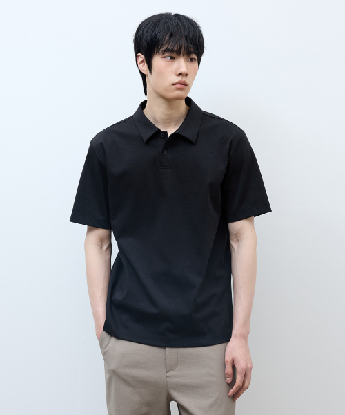 MINDBRIDGE（マインドブリッジ）の「[クール]レギュラーフィットブラックカラーTシャツ（ポロシャツ・メンズ・ブラック・100/105/110/95）」の11枚目の写真