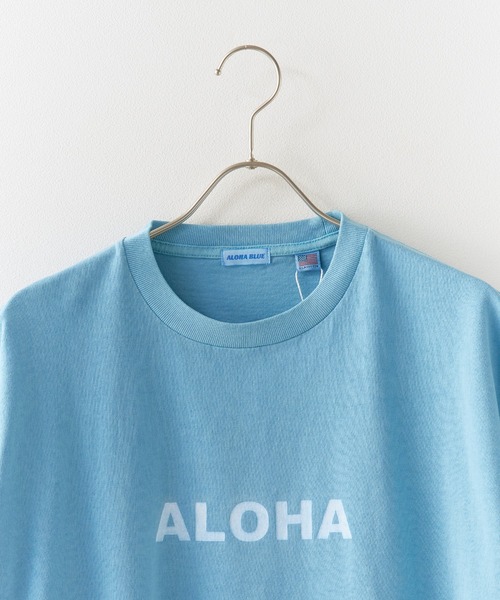 ALOHA BLUE(アロハブルー)の「ALOHA BLUE / アロハブルー ピグメントダイ ロゴプリントTシャツ 半袖Tシャツ クルーネック メンズ 秋 秋服 2026年秋冬(Tシャツ/カットソー・メンズ・ブルー・S/M/L/XL)」の13枚目の写真