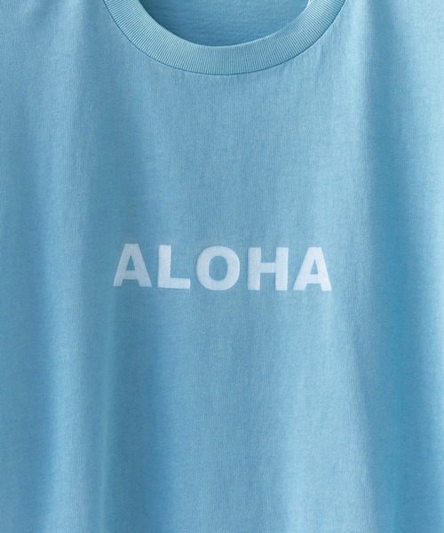 ALOHA BLUE(アロハブルー)の「ALOHA BLUE / アロハブルー ピグメントダイ ロゴプリントTシャツ 半袖Tシャツ クルーネック メンズ 秋 秋服 2026年秋冬(Tシャツ/カットソー・メンズ・ブルー・S/M/L/XL)」の14枚目の写真