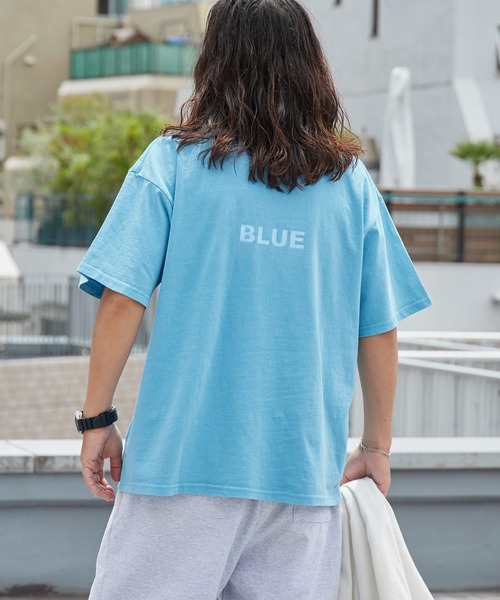 ALOHA BLUE(アロハブルー)の「ALOHA BLUE / アロハブルー ピグメントダイ ロゴプリントTシャツ 半袖Tシャツ クルーネック メンズ 秋 秋服 2026年秋冬(Tシャツ/カットソー・メンズ・ブルー・S/M/L/XL)」の7枚目の写真
