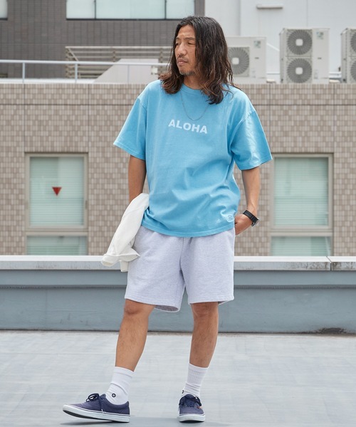 ALOHA BLUE(アロハブルー)の「ALOHA BLUE / アロハブルー ピグメントダイ ロゴプリントTシャツ 半袖Tシャツ クルーネック メンズ 秋 秋服 2026年秋冬(Tシャツ/カットソー・メンズ・ブルー・S/M/L/XL)」の10枚目の写真