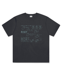 アスキーキャット オーバーサイズ 半袖Tシャツ チャコール
