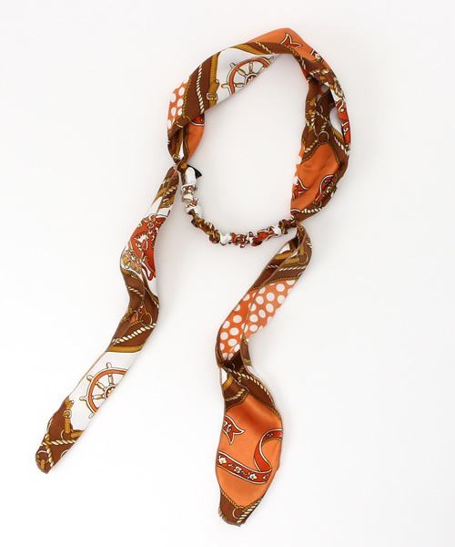 URBAN RESEARCH Sonny Label（アーバンリサーチサニーレーベル）の「Sonny Label 2WAYスカーフターバン（その他ヘアアクセサリー・レディース・オレンジ/ネイビー/グリーン・ONE）」の4枚目の写真