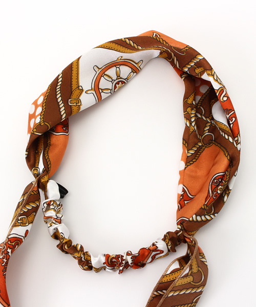 URBAN RESEARCH Sonny Label（アーバンリサーチサニーレーベル）の「Sonny Label 2WAYスカーフターバン（その他ヘアアクセサリー・レディース・オレンジ/ネイビー/グリーン・ONE）」の5枚目の写真